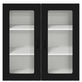 Kitchen Wall Cabinet Black 80 x 31 x 80 cm Engineered Wood - Rear View