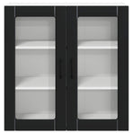 Wall Glass Cabinet LUCCA Black 80 x 31 x 80 cm Engineered Wood