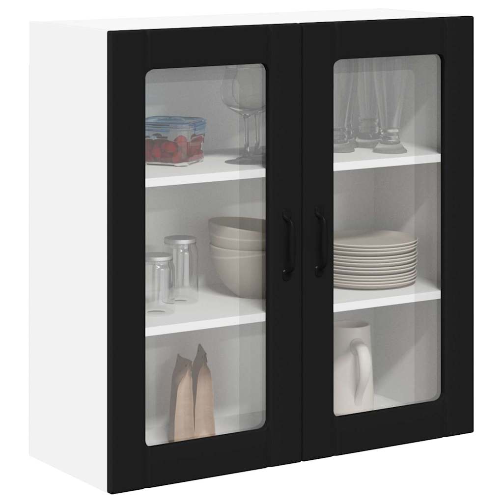 Kitchen Wall Cabinet Black 80 x 31 x 80 cm Engineered Wood