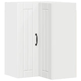 Wall Corner Cabinet LUCCA White 57 x 57 x 80 cm Engineered Wood - Front View