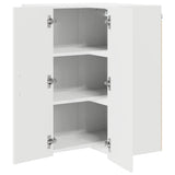 Wall Corner Cabinet LUCCA White 57 x 57 x 80 cm Engineered Wood