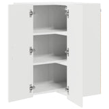 Kitchen Wall Cabinet White 57 x 57 x 80 cm Engineered Wood - 45-Degree Angle
