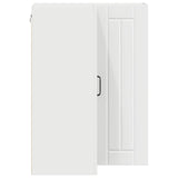 Wall Corner Cabinet LUCCA White 57 x 57 x 80 cm Engineered Wood - Rear View