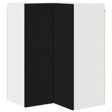 Kitchen Wall Cabinet Black 57 x 57 x 80 cm Engineered Wood - Front View