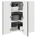 Wall Corner Cabinet LUCCA Black 57 x 57 x 80 cm Engineered Wood