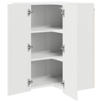 Wall Corner Cabinet LUCCA High Gloss White 57 x 57 x 80 cm