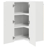 Kitchen Wall Cabinet High Gloss White 57 x 57 x 80 cm - 45-Degree Angle