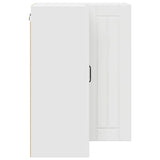 Kitchen Wall Cabinet High Gloss White 57 x 57 x 80 cm - Close-Up Angle