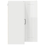 Wall Corner Cabinet LUCCA High Gloss White 57 x 57 x 80 cm