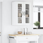 Wall Glass Cabinet LUCCA White 60 x 31 x 80 cm Engineered Wood