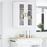 Wall Glass Cabinet LUCCA White 60 x 31 x 80 cm Engineered Wood - Top-Down View