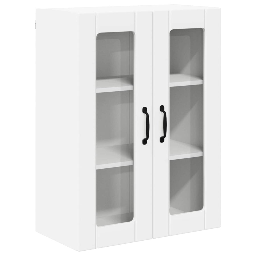 Wall Glass Cabinet LUCCA White 60 x 31 x 80 cm Engineered Wood