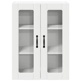 Wall Glass Cabinet LUCCA White 60 x 31 x 80 cm Engineered Wood - Rear View