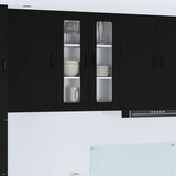 Kitchen Wall Cabinet Black 60 x 31 x 80 cm Engineered Wood