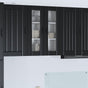 Wall Glass Cabinet LUCCA Black 60 x 31 x 80 cm Engineered Wood