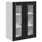 Wall Glass Cabinet LUCCA Black 60 x 31 x 80 cm Engineered Wood