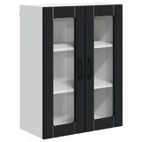 Wall Glass Cabinet LUCCA Black 60 x 31 x 80 cm Engineered Wood - Front View