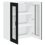 Wall Glass Cabinet LUCCA Black 60 x 31 x 80 cm Engineered Wood