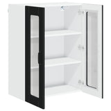 Wall Glass Cabinet LUCCA Black 60 x 31 x 80 cm Engineered Wood - 45-Degree Angle