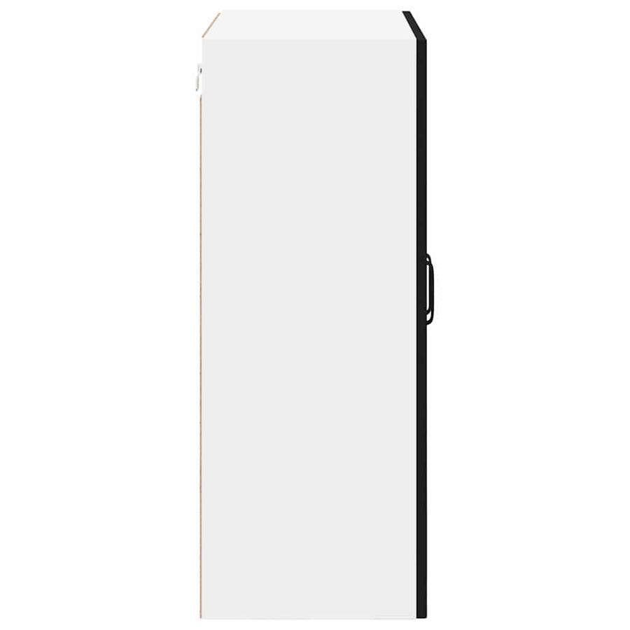Wall Glass Cabinet LUCCA Black 60 x 31 x 80 cm Engineered Wood