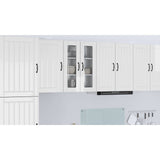 Wall Glass Cabinet LUCCA High Gloss White 60 x 31 x 80 cm - Extra Image