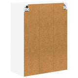 Wall Glass Cabinet LUCCA High Gloss White 60 x 31 x 80 cm