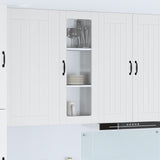 Wall Glass Cabinet LUCCA White 40 x 31 x 100 cm Engineered Wood