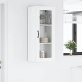Wall Glass Cabinet LUCCA White 40 x 31 x 100 cm Engineered Wood - Top-Down View