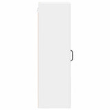 Wall Glass Cabinet LUCCA White 40 x 31 x 100 cm Engineered Wood - Close-Up Angle