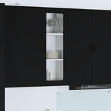 Kitchen Wall Cabinet Black 40 x 31 x 100 cm Engineered Wood