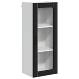 Wall Glass Cabinet LUCCA Black 40 x 31 x 100 cm Engineered Wood