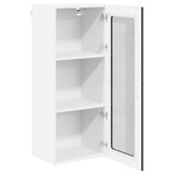 Wall Glass Cabinet LUCCA Black 40 x 31 x 100 cm Engineered Wood