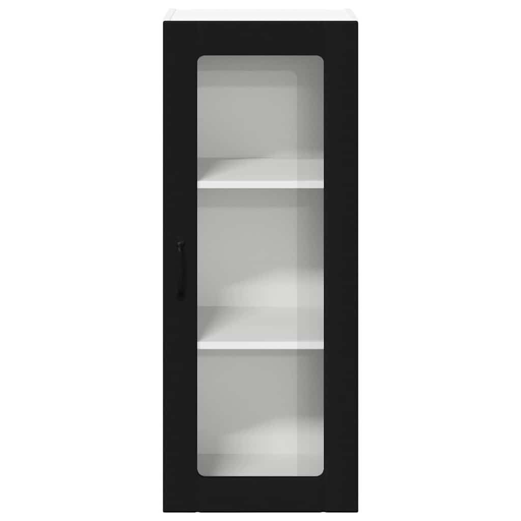 Kitchen Wall Cabinet Black 40 x 31 x 100 cm Engineered Wood