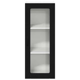 Kitchen Wall Cabinet Black 40 x 31 x 100 cm Engineered Wood - Rear View
