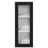 Wall Glass Cabinet LUCCA Black 40 x 31 x 100 cm Engineered Wood