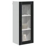 Wall Glass Cabinet LUCCA Black 40 x 31 x 100 cm Engineered Wood