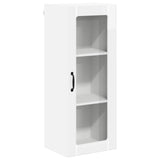 Wall Glass Cabinet LUCCA High Gloss White 40 x 31 x 100 cm - Front View