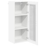 Wall Glass Cabinet LUCCA High Gloss White 40 x 31 x 100 cm - 45-Degree Angle