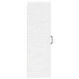 Wall Glass Cabinet LUCCA High Gloss White 40 x 31 x 100 cm - Close-Up Angle