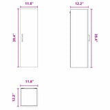 Wall Cabinet LUCCA White 30 x 31 x 100 cm Engineered Wood
