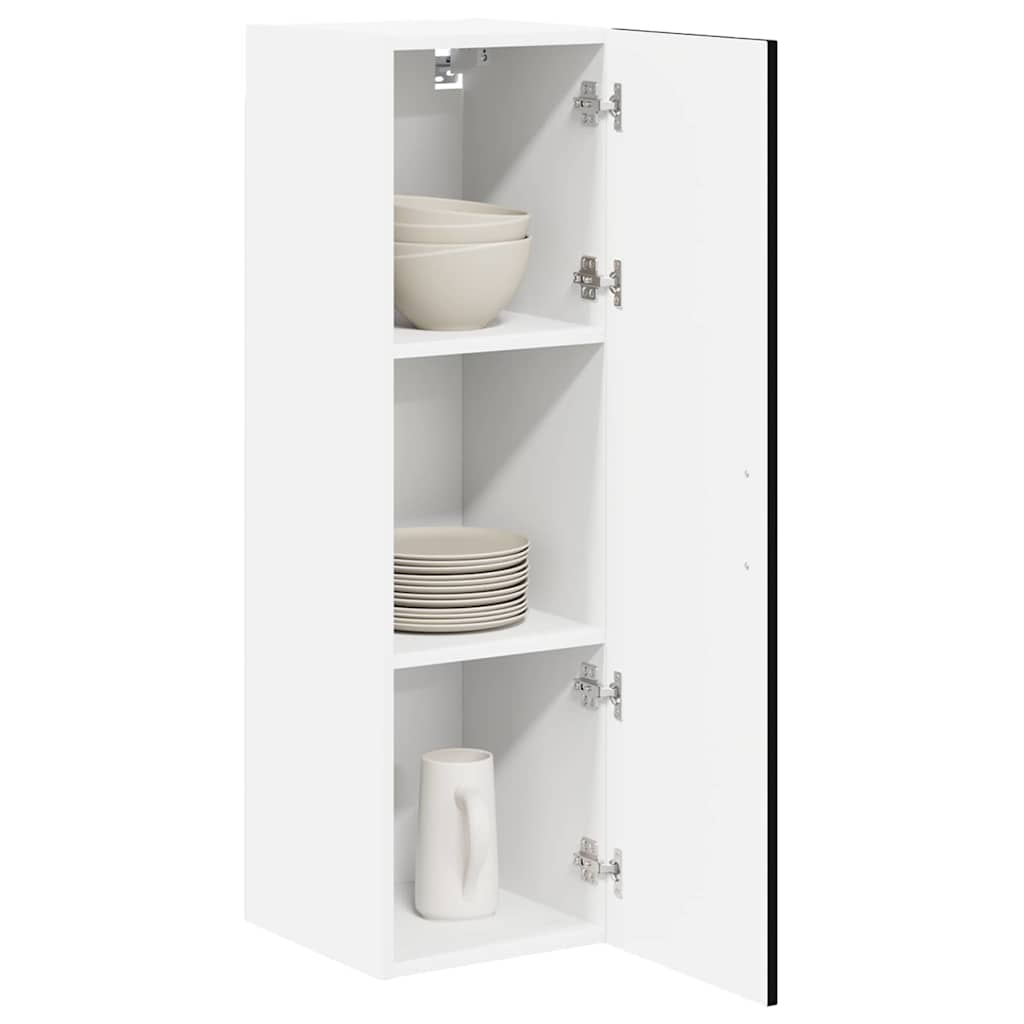Kitchen Wall Cabinet Black 30 x 31 x 100 cm Engineered Wood