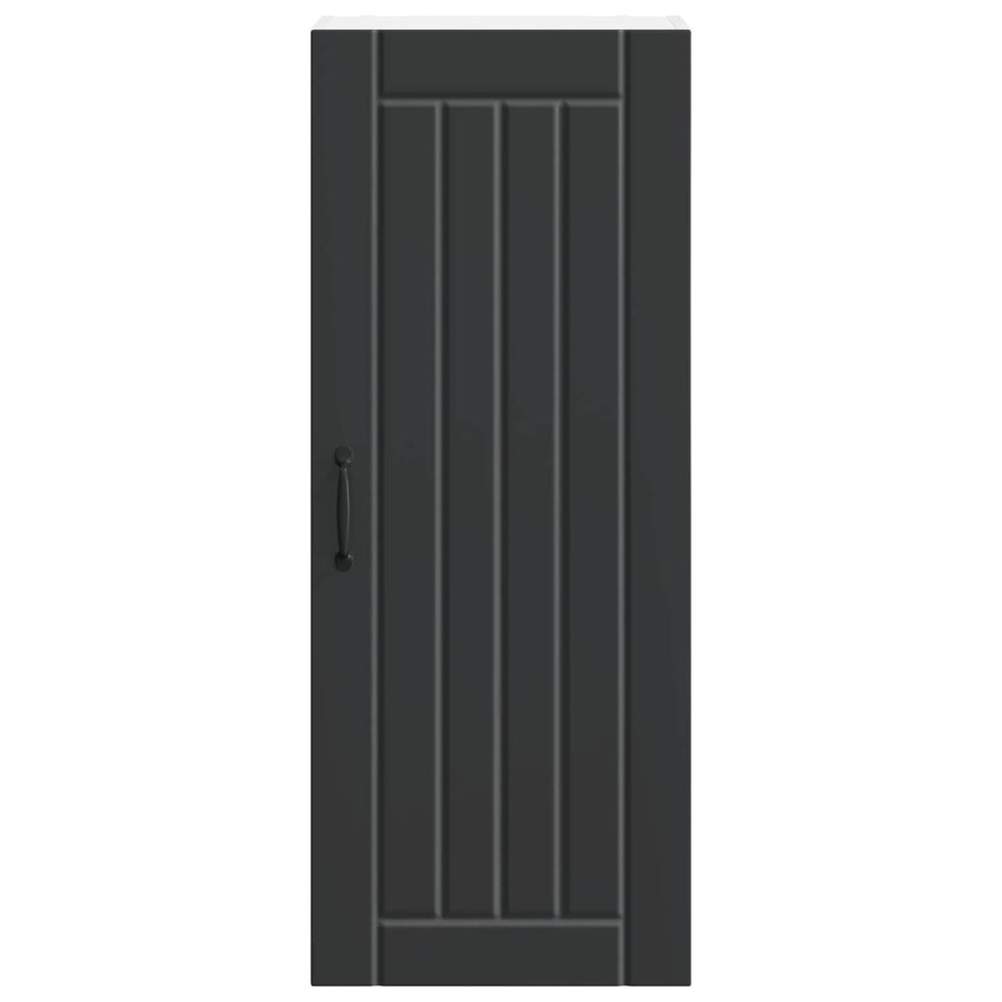 Wall Cabinet LUCCA Black 40 x 31 x 100 cm Engineered Wood