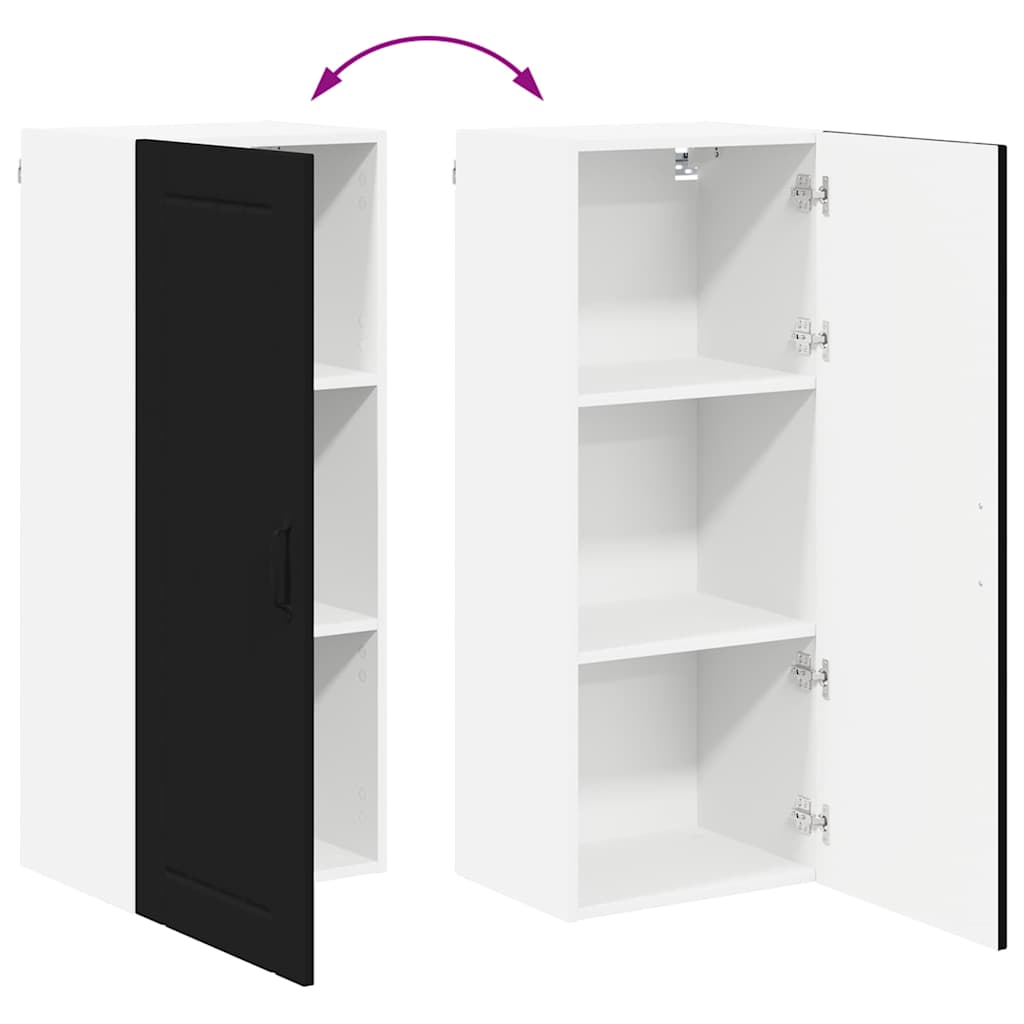 Kitchen Wall Cabinet Black 40 x 31 x 100 cm Engineered Wood