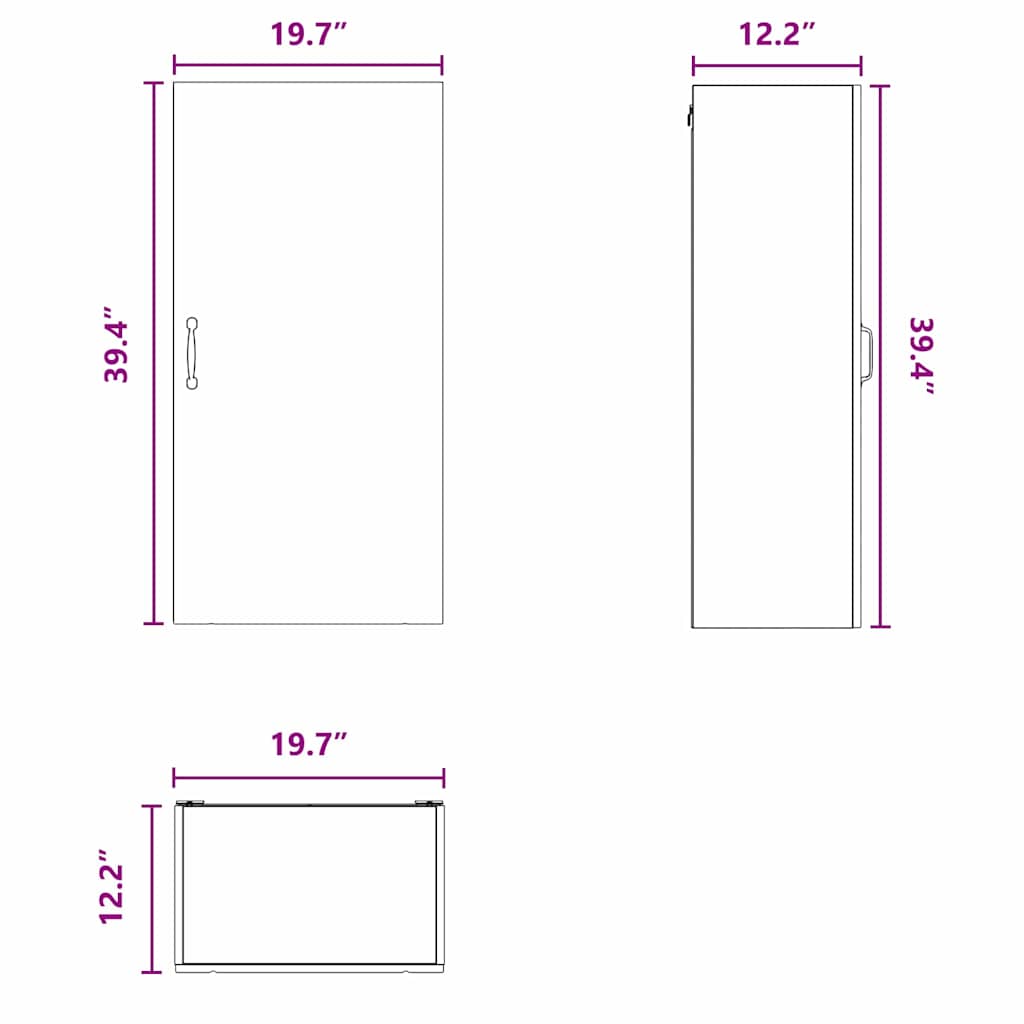 Wall Cabinet LUCCA White 50 x 31 x 100 cm Engineered Wood