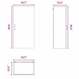Wall Cabinet LUCCA White 50 x 31 x 100 cm Engineered Wood - Extra Image