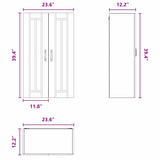 Wall Cabinet LUCCA White 60 x 31 x 100 cm Engineered Wood