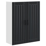 Wall Cabinet LUCCA Black 80 x 31 x 100 cm Engineered Wood - Front View