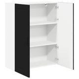 Kitchen Wall Cabinet Black 80 x 31 x 100 cm Engineered Wood - 45-Degree Angle