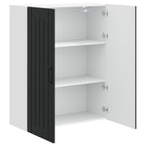 Wall Cabinet LUCCA Black 80 x 31 x 100 cm Engineered Wood - 45-Degree Angle