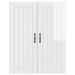 Wall Cabinet LUCCA High Gloss White 80 x 31 x 100 cm